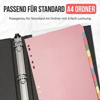 Zakladače The Paper Shop A4, súprava 12 ks - farebné mesačné registre (5 balení) | Deliče a prúžky do