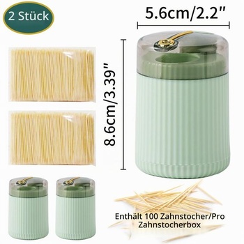 Dávkovač špáradiel z PP s 2 špáradlami, svetlo zelený