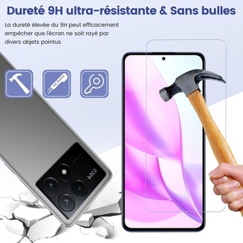 Ochranná fólia z tvrdeného skla Carantee pre Xiaomi POCO X6 Pro 5G, citlivý dotyk, 0,33 mm, tvrdosť