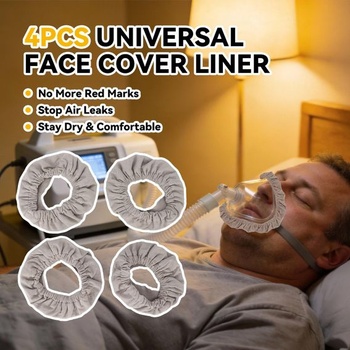 Balenie 4 kusov CPAP krytov na tvár, opakovane použiteľných, univerzálnych, mäkkých, pre nos, jedna