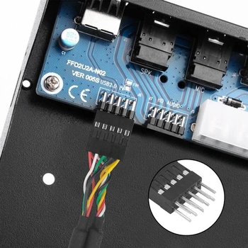 Predlžovací kábel MEIRIYFA USB Header, USB 2.0, 9pinový samec na 9pinovú samicu, interný konektor