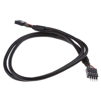 Predlžovací kábel MEIRIYFA USB Header, USB 2.0, 9pinový samec na 9pinovú samicu, interný konektor