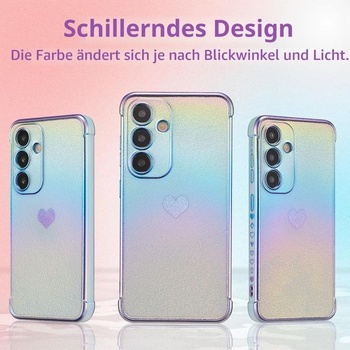Puzdro ZTOFERA kompatibilné s Samsung Galaxy S24 FE, luxusný fluorescenčný iridescentný matný
