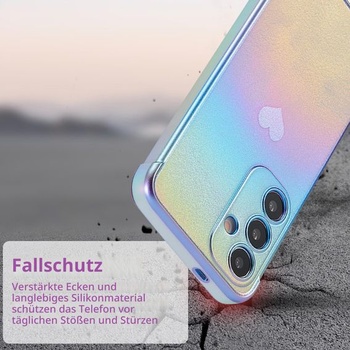 Puzdro ZTOFERA kompatibilné s Samsung Galaxy S24 FE, luxusný fluorescenčný iridescentný matný