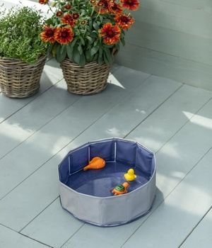 Dehner Favorites Vodné hry pre mačky, Ø 30 cm, výška 10 cm, plast, šedá/modrá