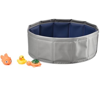 Dehner Favorites Vodné hry pre mačky, Ø 30 cm, výška 10 cm, plast, šedá/modrá