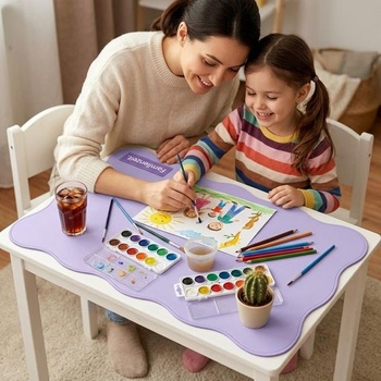Podložka na stůl 80x40cm, protiskluzová podložka na stůl do domácí kanceláře (fialová)