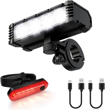 Sada USB dobíjacích svetiel na bicykel Adiwo