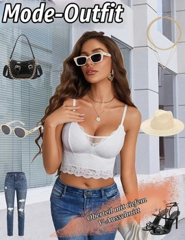 Dámský krajkový top Avidlove, sexy korzet, krátký top s výstřihem do V, festivalový top, velikost