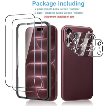 Anoowkoa 2+2 balení tvrzeného skla a ochranného skla pro fotoaparát pro iPhone 18 Pro Max