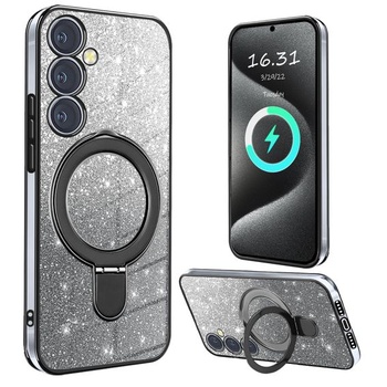 Puzdro pre Samsung Galaxy A55 5G, [Kompatibilný s MagSafe] Trblietavé puzdro na telefón pre Samsung
