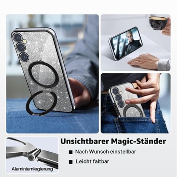 Puzdro pre Samsung Galaxy A55 5G, [Kompatibilný s MagSafe] Trblietavé puzdro na telefón pre Samsung