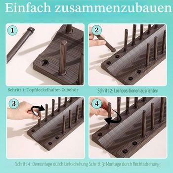 Berglander odkapávač na nádobí 35,6 cm, organizér na talíře/pokličky do kuchyňské linky/pracovní