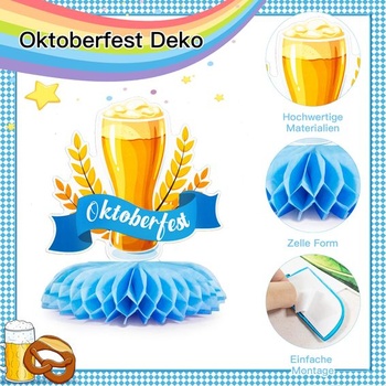 Oktoberfestové dekorácie - 8 kusov, farebné stolné dekorácie