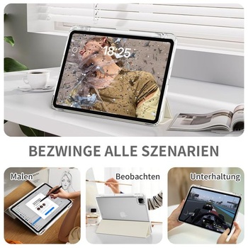 Priehľadný kryt JKSML pre iPad Pro 11 palcov 4./3./2. generácia – biely krémový