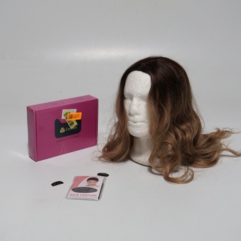 Esmee Dlhé vlnité tmavo blond parochne pre ženy syntetické vlasy tepelne odolná ombré parochňa pre