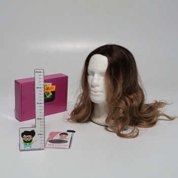 Esmee Dlhé vlnité tmavo blond parochne pre ženy syntetické vlasy tepelne odolná ombré parochňa pre