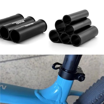 Hliníková sedlovka na bicykel Azarxis, 350 mm, pre horské bicykle, čierna E - čierna 27,2 vnútorný priemer /