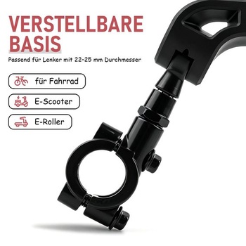 Spätné zrkadlá na bicykel, nastaviteľné o 360°, sada 2 zrkadiel na riadidlá s guľovým kĺbom, HD spätná