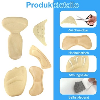 Pätné vankúšiky do topánok, sada 10 párov pre nadmerné modely,