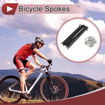 INFINAUTO 13G Drôty na bicykel, 20 kusov, čierne, nerezová oceľ 304