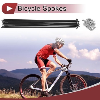 INFINAUTO 13G Drôty na bicykel, 20 kusov, čierna, nerezová oceľ 304, 263 mm