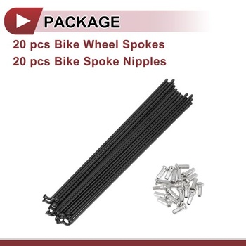 INFINAUTO Drôty na bicykel 13G čierne 20 kusov nerezová oceľ 304 157 mm