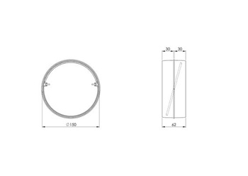 Steinberg14 Rúrková spojka 150 mm - Biela PVC spojka so spätnou klapkou - Plastová spojka pre