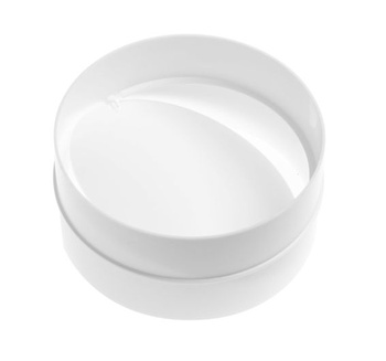 Steinberg14 Rúrková spojka 150 mm - Biela PVC spojka so spätnou klapkou - Plastová spojka pre
