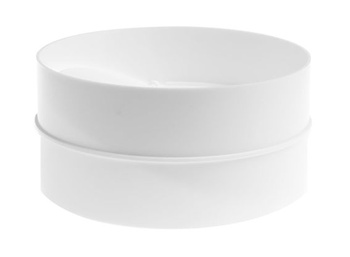 Steinberg14 Rúrková spojka 150 mm - Biela PVC spojka so spätnou klapkou - Plastová spojka pre