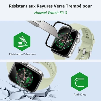 Tvrdené sklo Cable Leader pre Huawei Watch Fit 3 CBFR4, balenie 2 kusov - Huawei Watch Fit 3 sklo