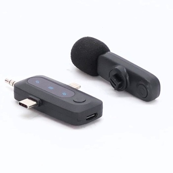 Bezdrôtový klopový mikrofón WARM BOX pre iPhone, iPad a telefón Android, sada 2 mini mikrofónov s
