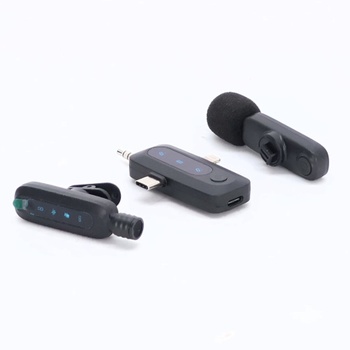 Bezdrôtový klopový mikrofón WARM BOX pre iPhone, iPad a telefón Android, sada 2 mini mikrofónov s