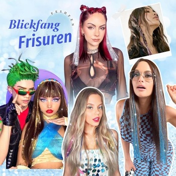 FESHFEN Clip-in vlasové trblietky, súprava 12 strieborných trblietavých vlasových prameňov, trblietavé pramene