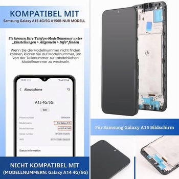 Displej pre Samsung Galaxy A15 4G LCD displej Náhradný diel pre Samsung Galaxy A15 5G LCD displej