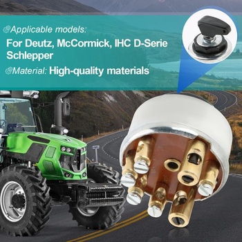 Spínač zapaľovania, spínač svetiel pre Deutz, spínač zapaľovania, spínač zapaľovania svetiel pre
