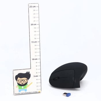 Bezdrôtová myš TECKNET 2.4G vertikálna, ergonomická, tichá, nastaviteľná s 5 úrovňami, 4800 DPI, 6