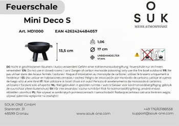 Ohnisko SOUK ONE Mini Deko, 17 cm