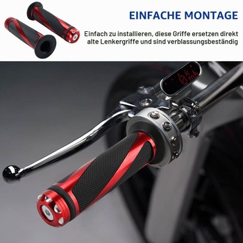 1 pár motocyklových rukovätí na riadidlá, 22mm/24mm 7/8