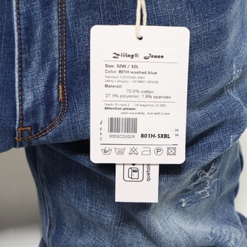 Pánske termo džínsy, zimné džínsy s teplou podšívkou a fleecovou podšívkou, 32W / 32L, 801h, opraná