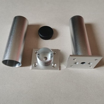 4 nastaviteľné nábytkové nohy, nohy zo zliatiny hliníka pre skrinky (priemer 38 mm), výškovo