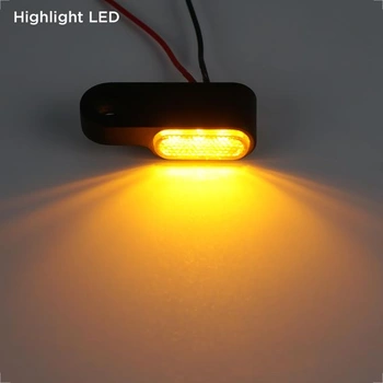 Evermotor Mini 3 LED motocyklová směrová světla, univerzální 12V, označení E, 2 kusy (2 ks 3 LED