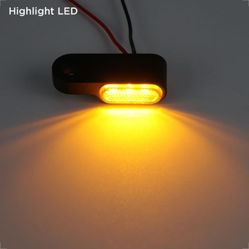 Evermotor Mini 3 LED motocyklové smerové svetlá, univerzálne 12V, označenie E, 2 kusy (2 ks 3 LED