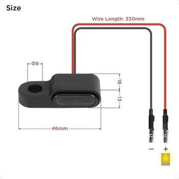 Evermotor Mini 3 LED motocyklová směrová světla, univerzální 12V, označení E, 2 kusy (2 ks 3 LED