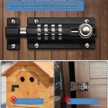 Kombinačný zámok s 120mm závorou ​​a 4-miestnym číselným kódom