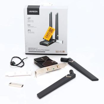WLAN karta UGREEN WiFi 7 BE6500 s Bluetooth 5.4, pásmo 6 GHz, MLO, snadná instalace, WPA3, síťová