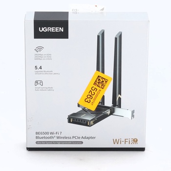 WLAN karta UGREEN WiFi 7 BE6500 s Bluetooth 5.4, pásmo 6 GHz, MLO, jednoduchá inštalácia, WPA3, sieťová