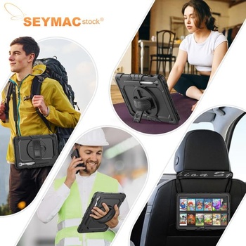 Skladové púzdro SEYMAC pre Samsung Galaxy Tab S10 Lite / S10 FE / S9 FE / S9, čierne S10 LITE / S10 FE /