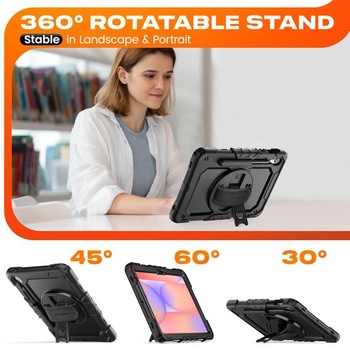 Skladové púzdro SEYMAC pre Samsung Galaxy Tab S10 Lite / S10 FE / S9 FE / S9, čierne S10 LITE / S10 FE /