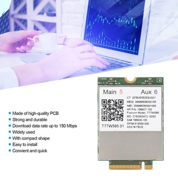 Modul 4G LTE karty pre notebook, WWAN M.2 modemový modul, NGFF konektor 150 Mbit/s T77W595 4G